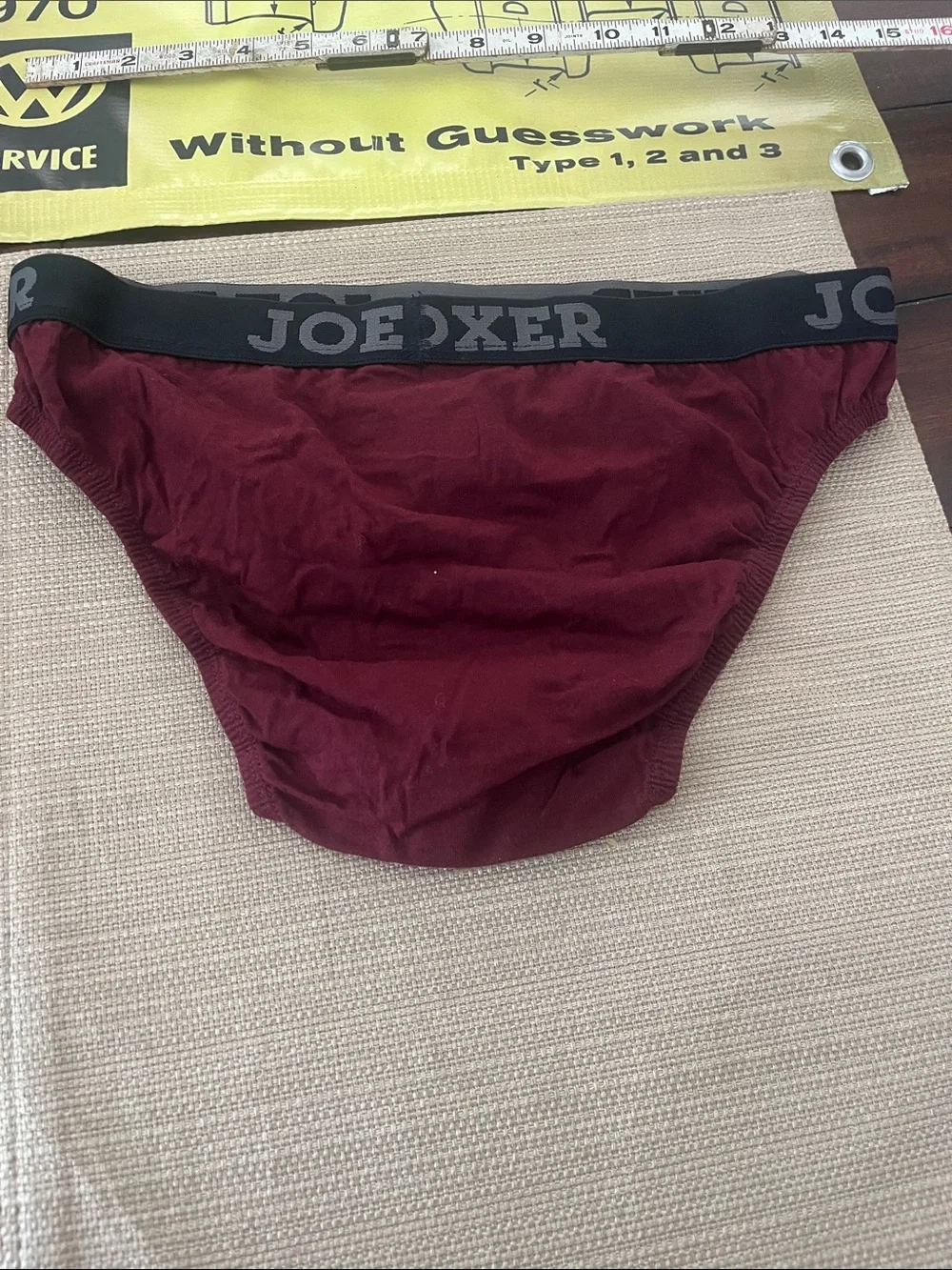 78.  Rare vintage 90’s Joe  Boxer Joe bikini Burgundy Men's Briefs medium